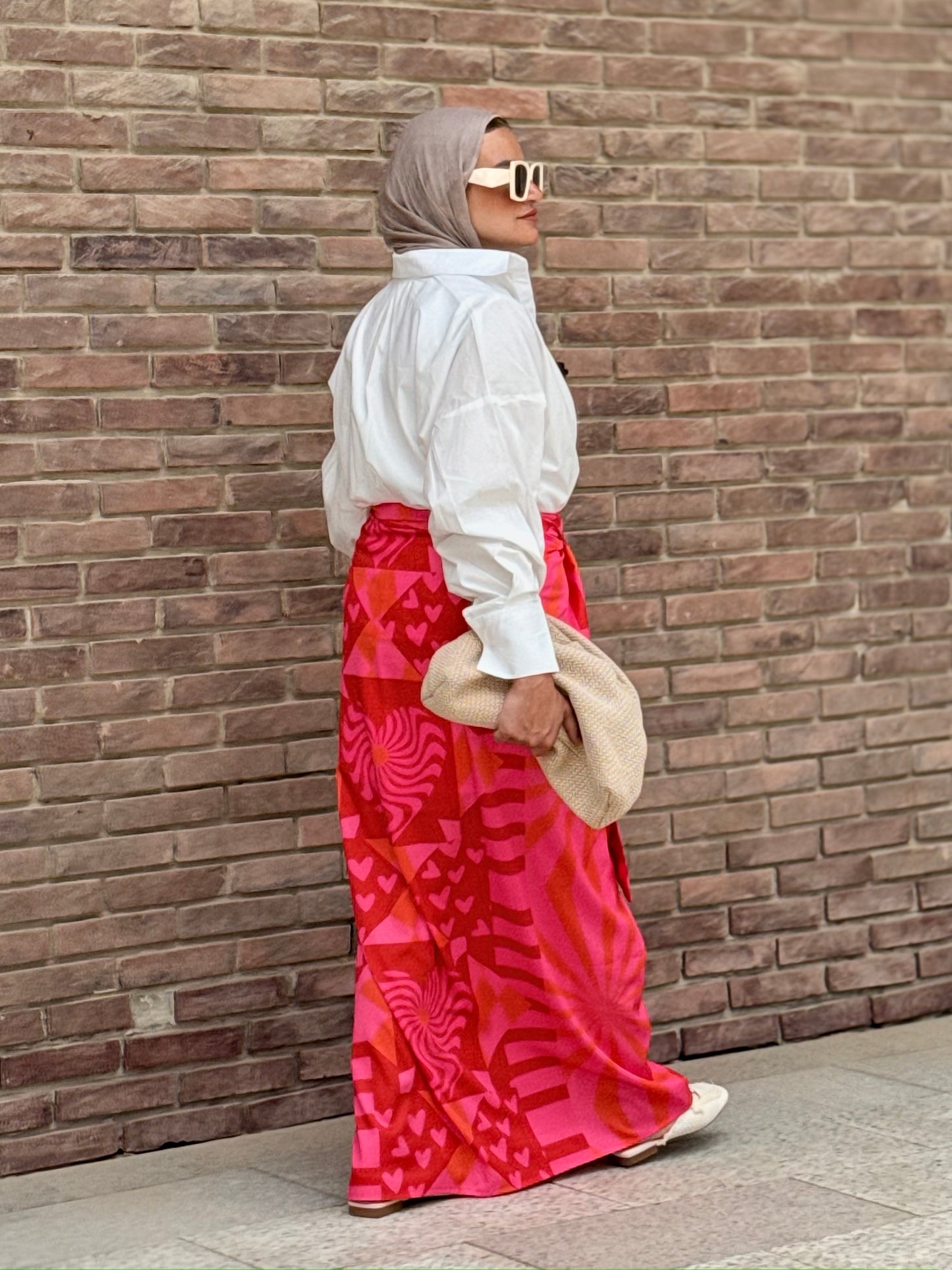 Qolobna Closed wrapped skirt قلوبنا