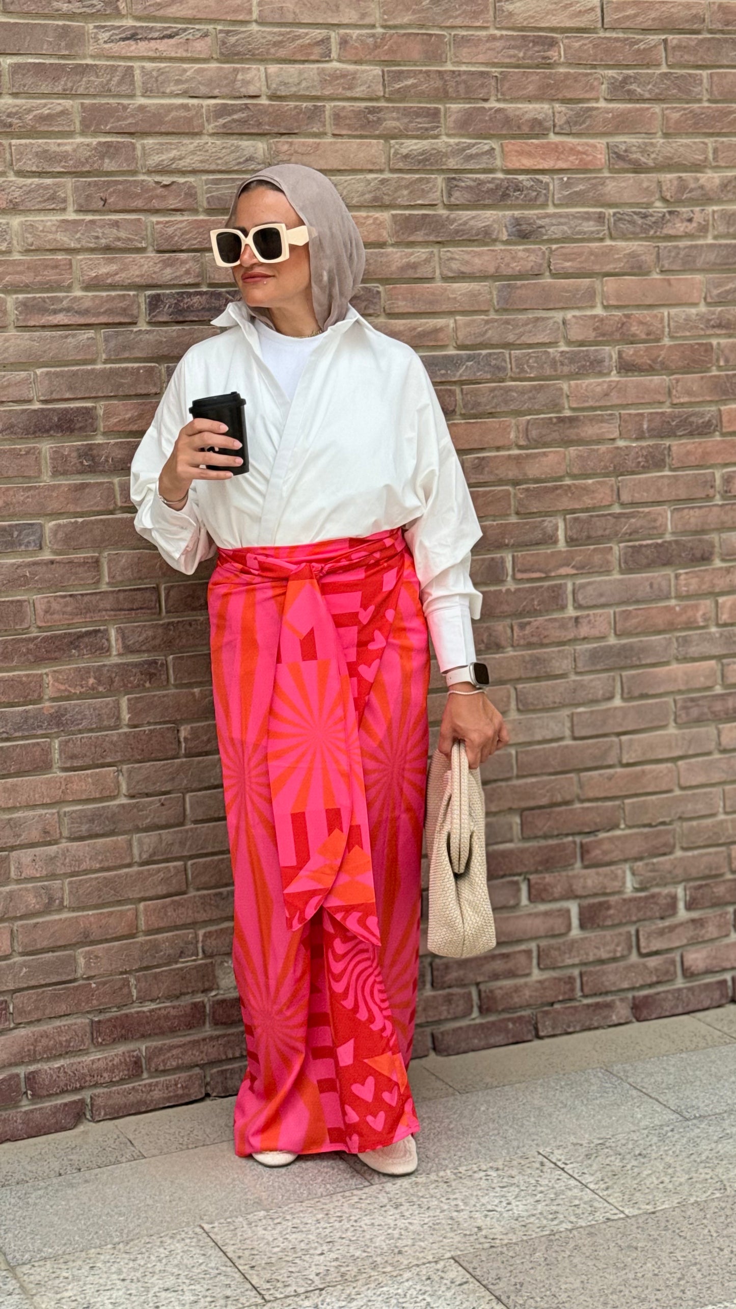 Qolobna Closed wrapped skirt قلوبنا